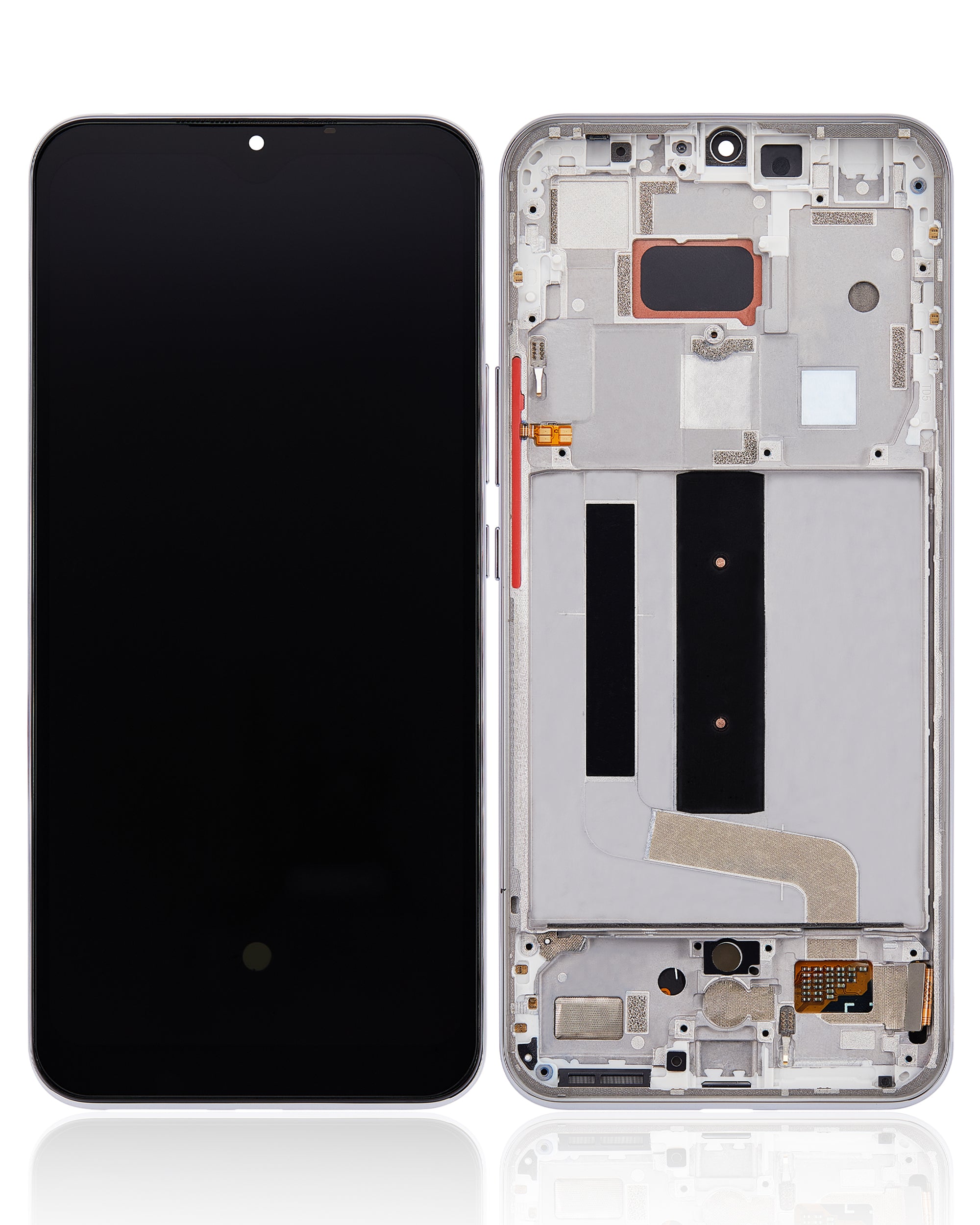 OLED Display with Frame for Xiaomi Mi 10 Lite 5G (Aftermarket Plus) (Dream White)