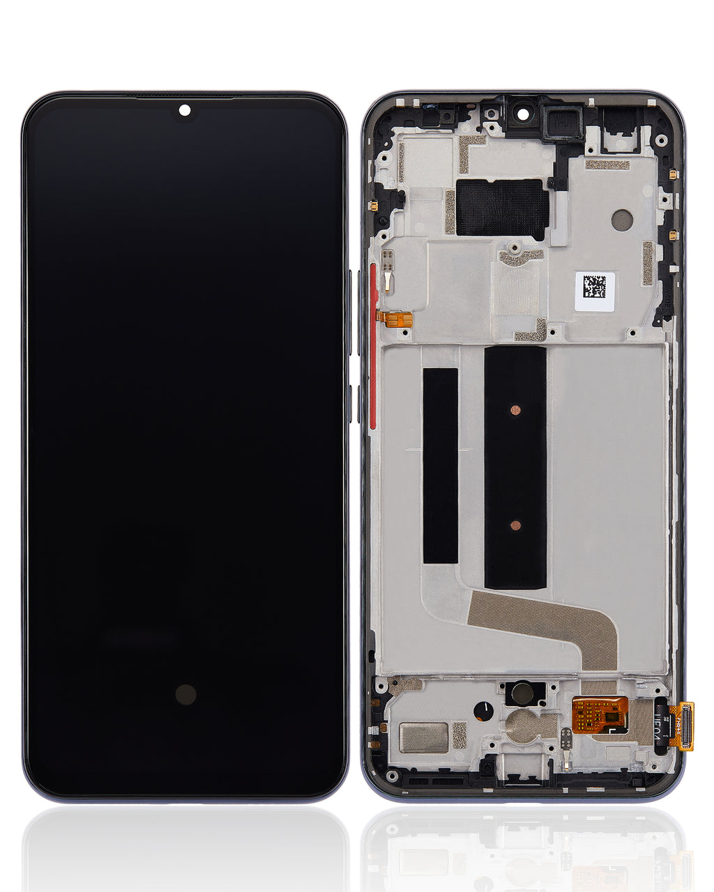 OLED-Display mit Rahmen für Xiaomi Mi 10 Lite 5G (Refurbished) (Cosmic Gray)
