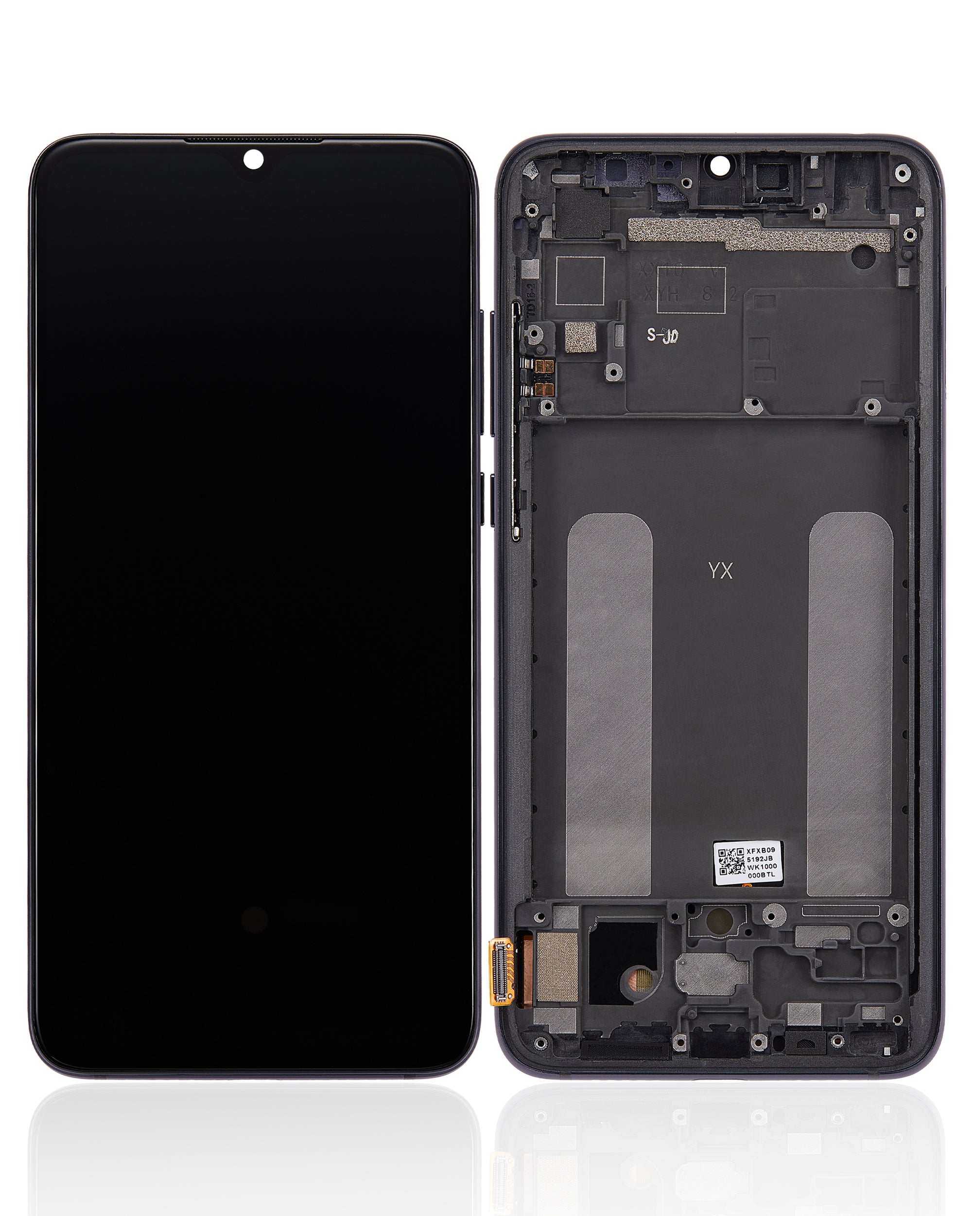OLED-Display mit Rahmen für Xiaomi Mi 9 Lite / CC9 (Refurbished) (Onyx Gray)