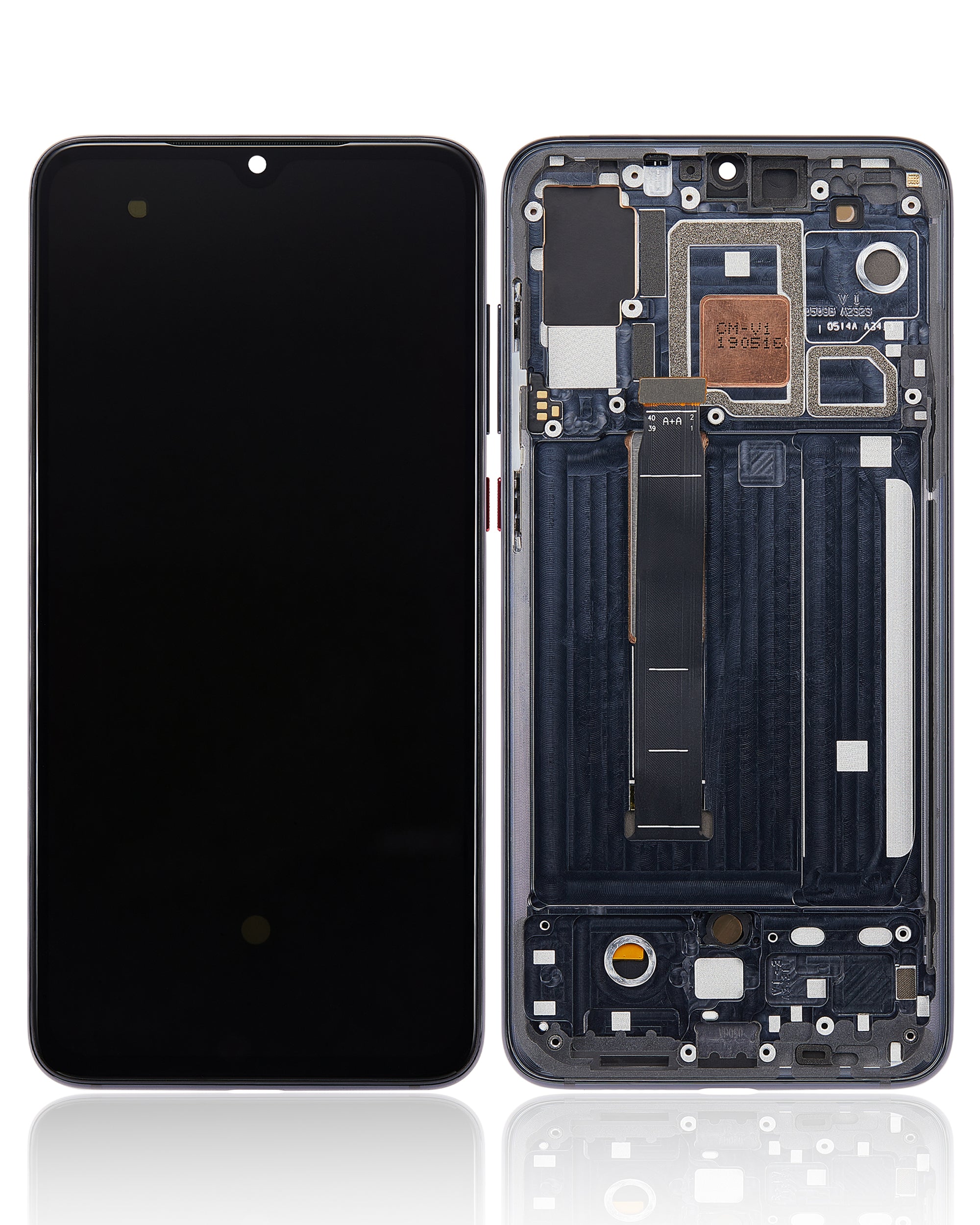 OLED-Display mit Rahmen für Xiaomi Mi 9 Pro (Aftermarket Plus) (Titanium Schwarz