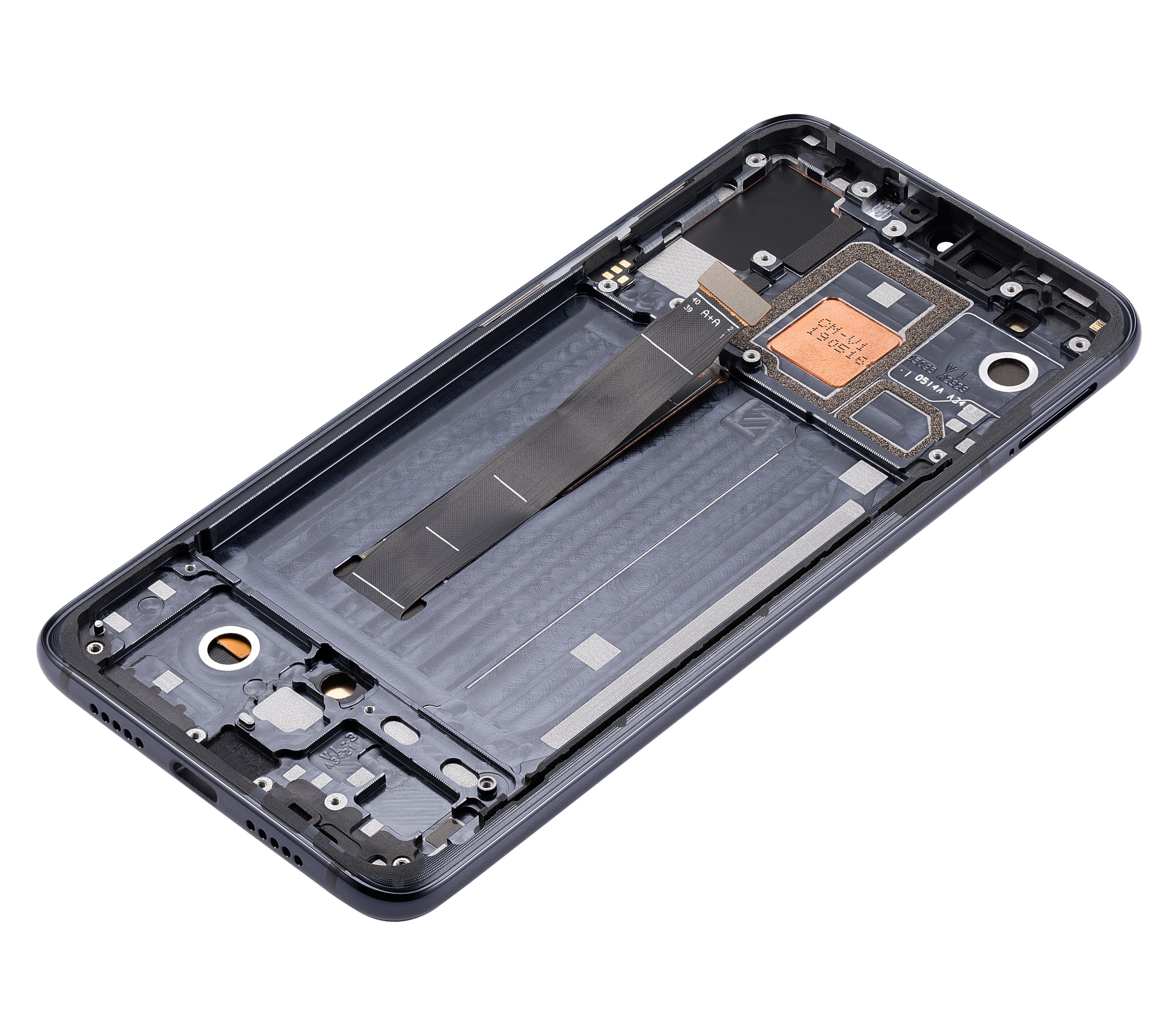 OLED-Display mit Rahmen für Xiaomi Mi 9 Pro (Aftermarket Plus) (Titanium Schwarz