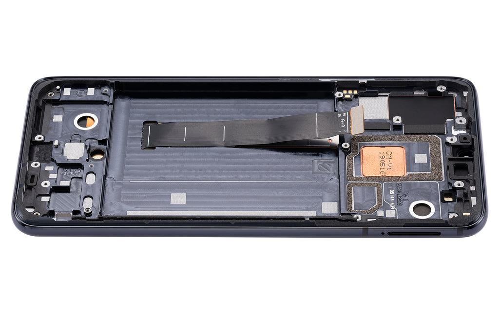 OLED-Display mit Rahmen für Xiaomi Mi 9 Pro (Aftermarket Plus) (Titanium Schwarz