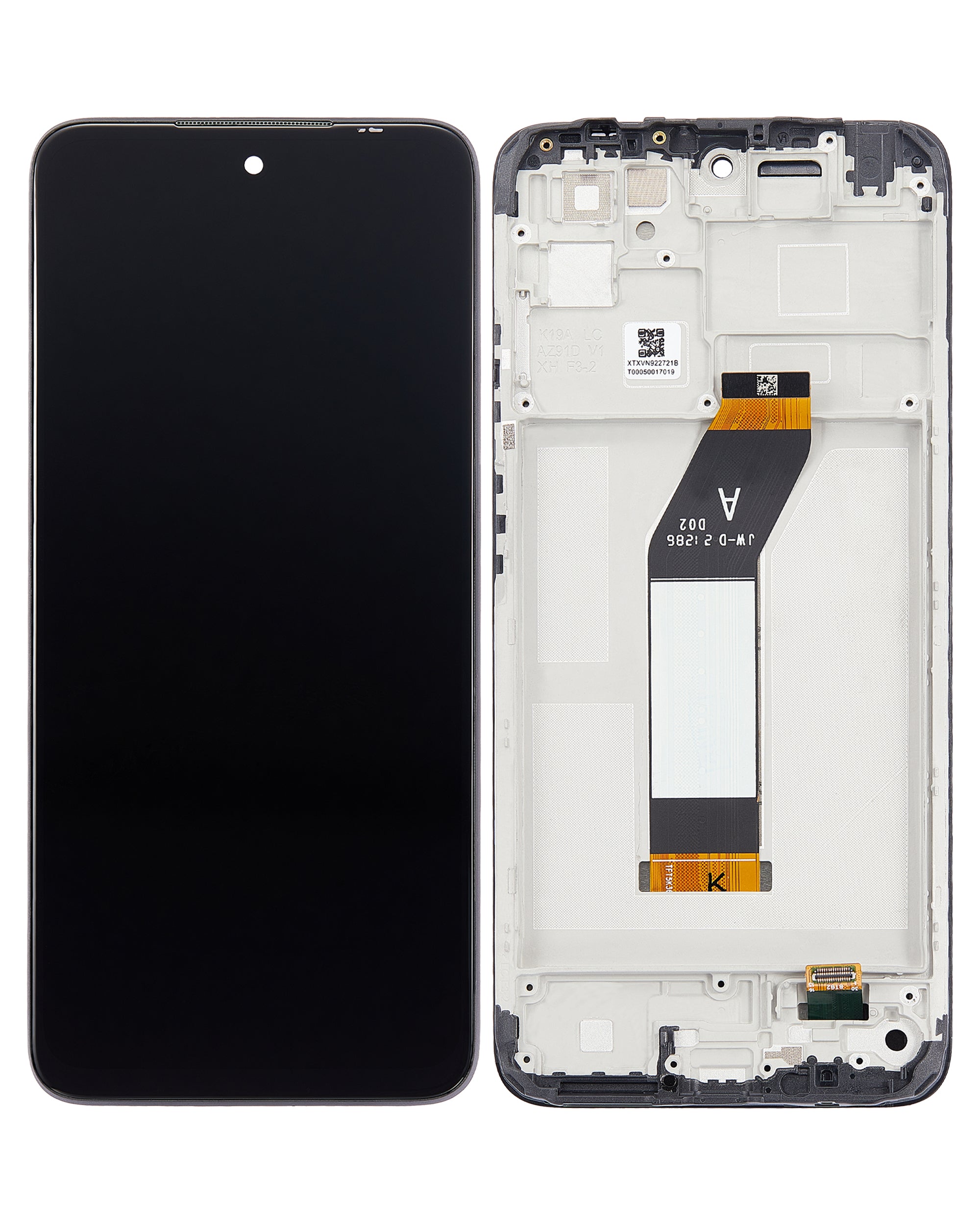 LCD-Display mit Rahmen für Xiaomi Redmi 10 (2021) Aftermarket Plus alle Farben