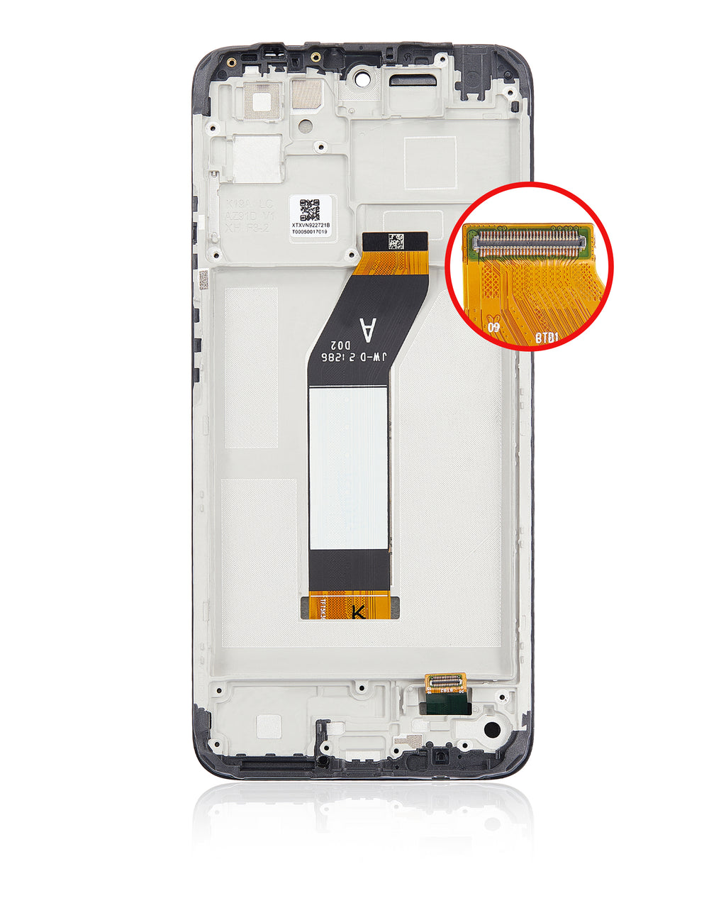 LCD-Display mit Rahmen für Xiaomi Redmi 10 (2021) Aftermarket Plus alle Farben