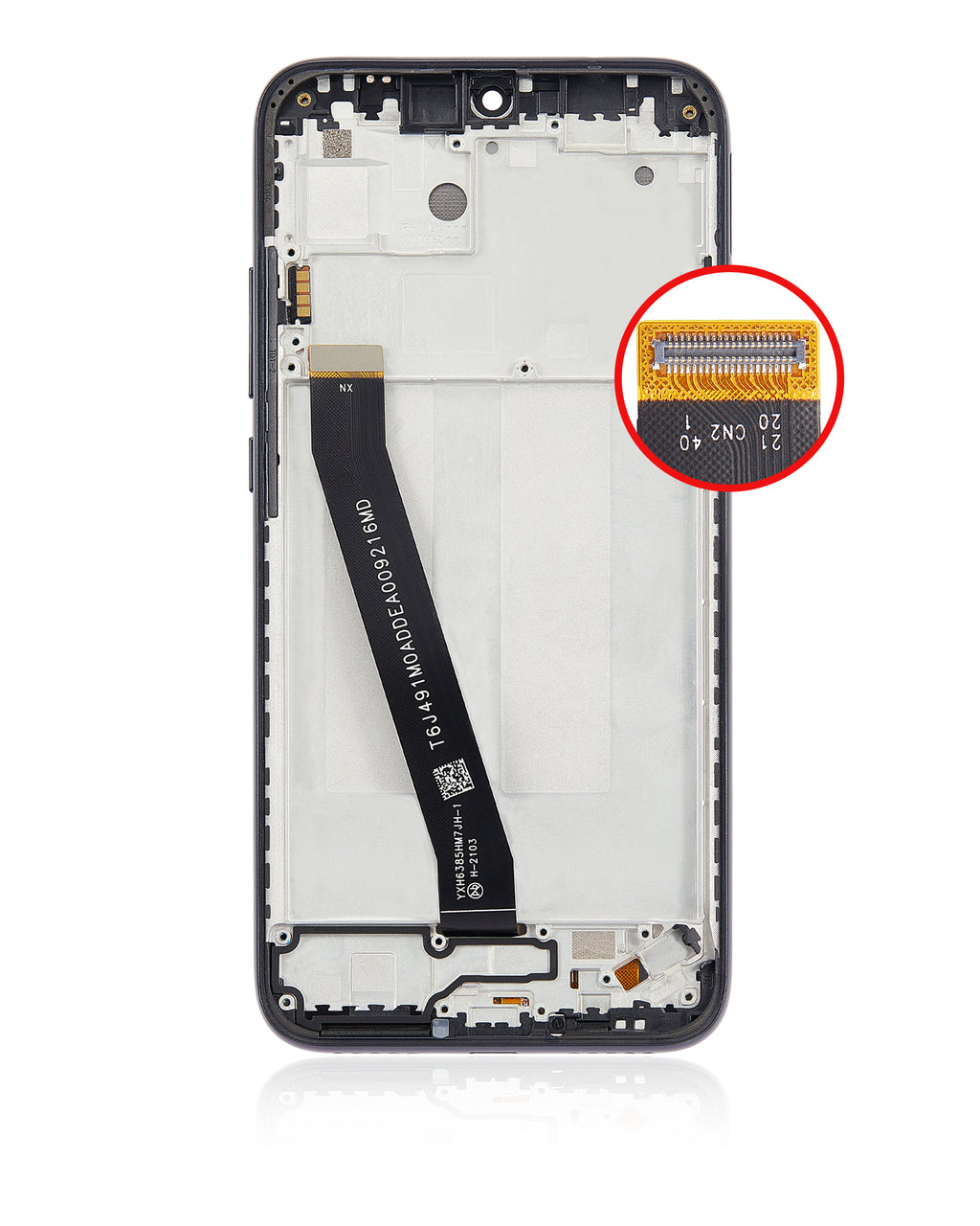 LCD-Display mit Rahmen für Xiaomi Redmi 7 (Refurbished) (Eclipse Black)