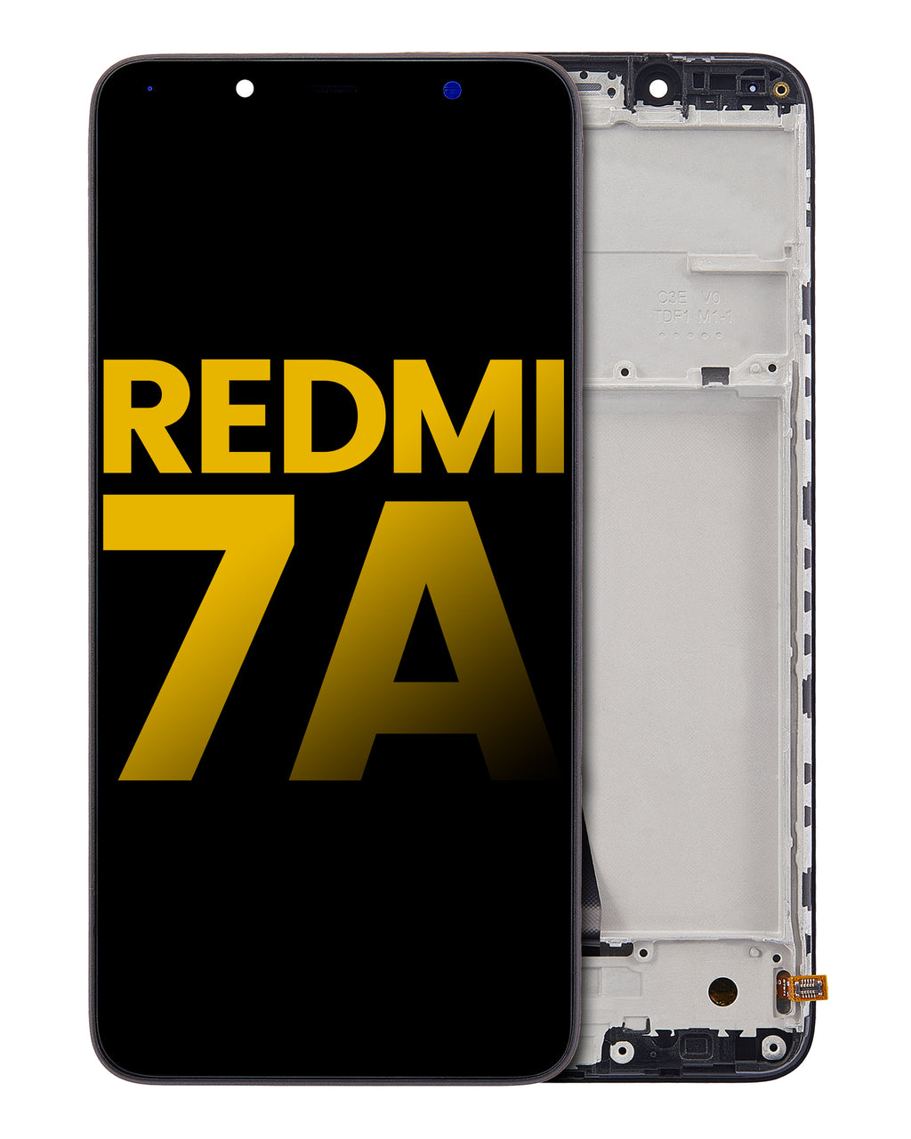 LCD-Modul mit Rahmen für Xiaomi Redmi 7A (Refurbished) (Alle Farben)