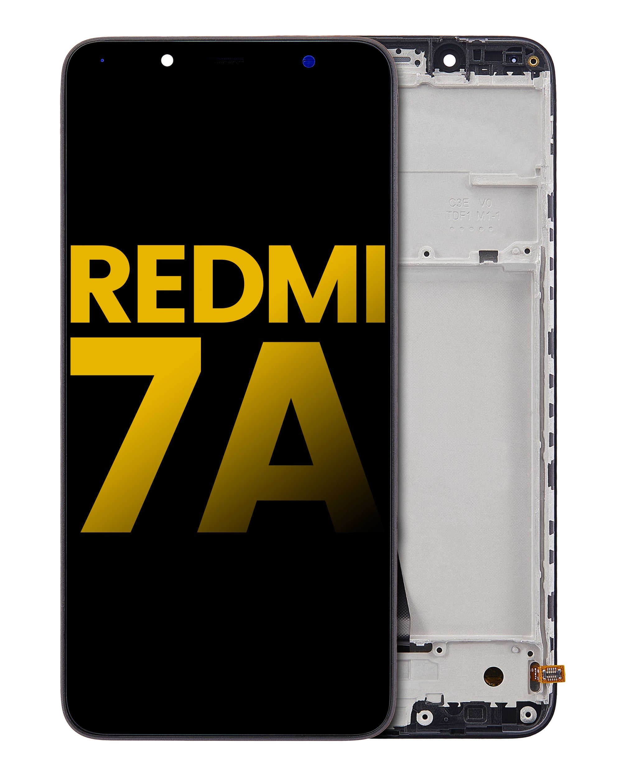 LCD-Modul mit Rahmen für Xiaomi Redmi 7A (Refurbished) (Alle Farben)