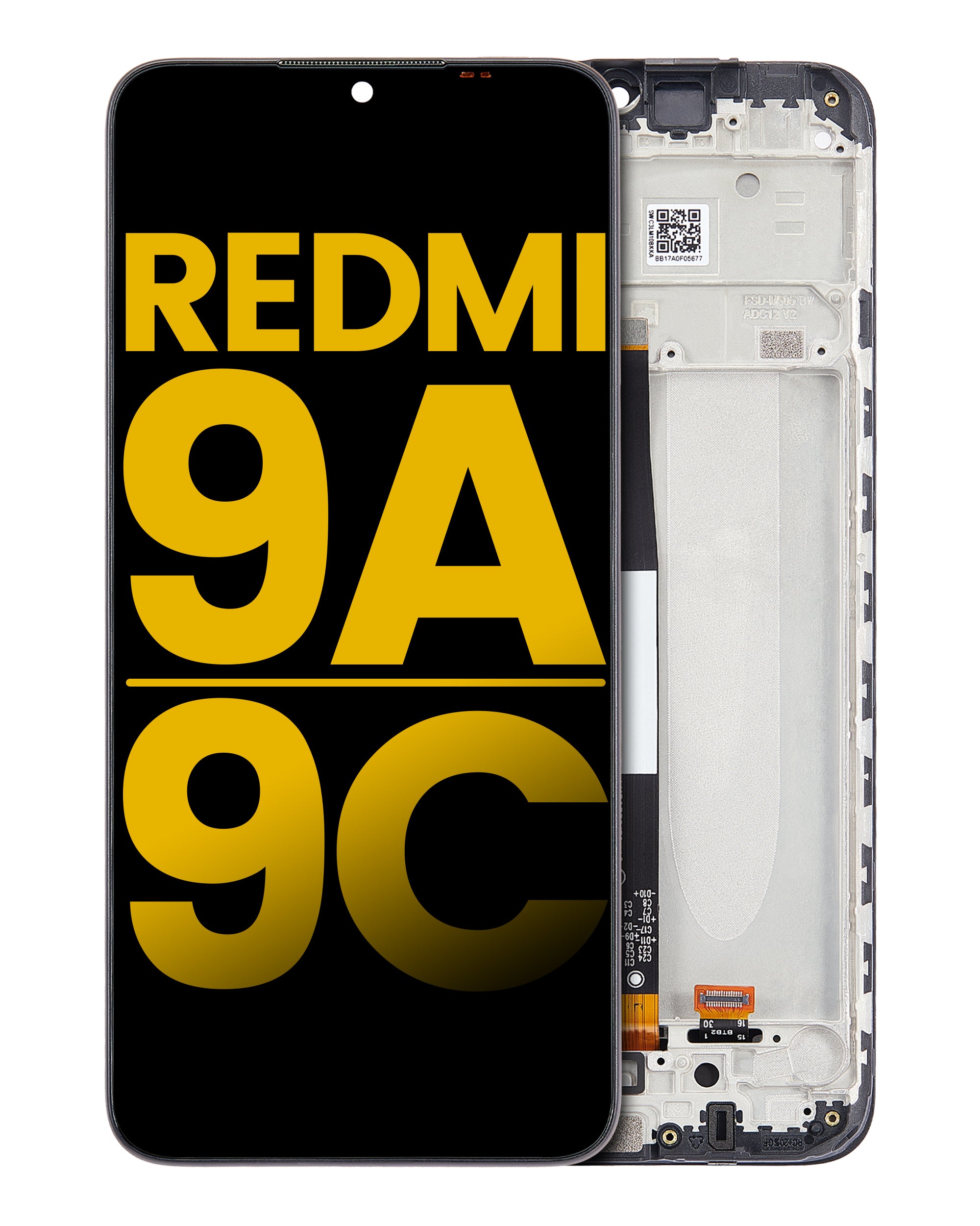 LCD-Display mit Rahmen für Xiaomi Redmi 9 Serie & POCO C31 (Refurbished)