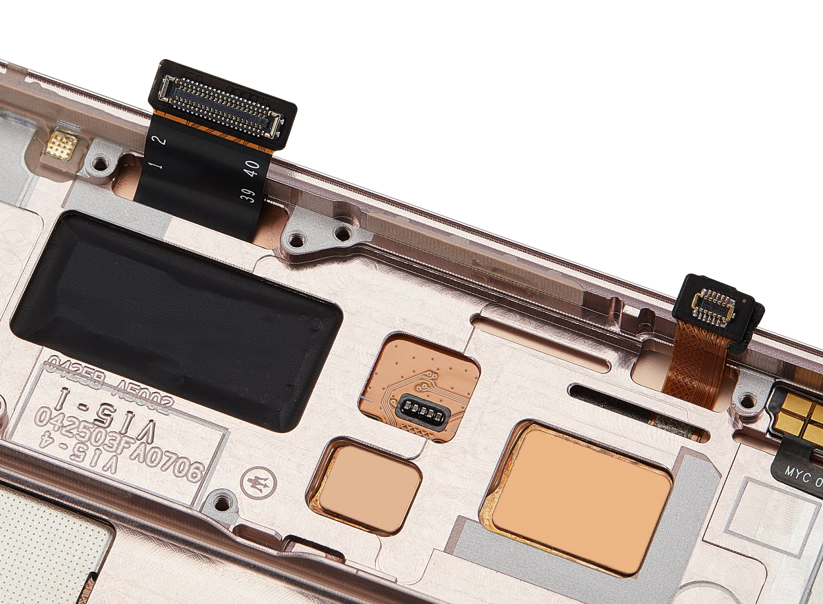 OLED-Display mit Rahmen für Xiaomi Mi 10 5G (Refurbished) (Peach Gold)