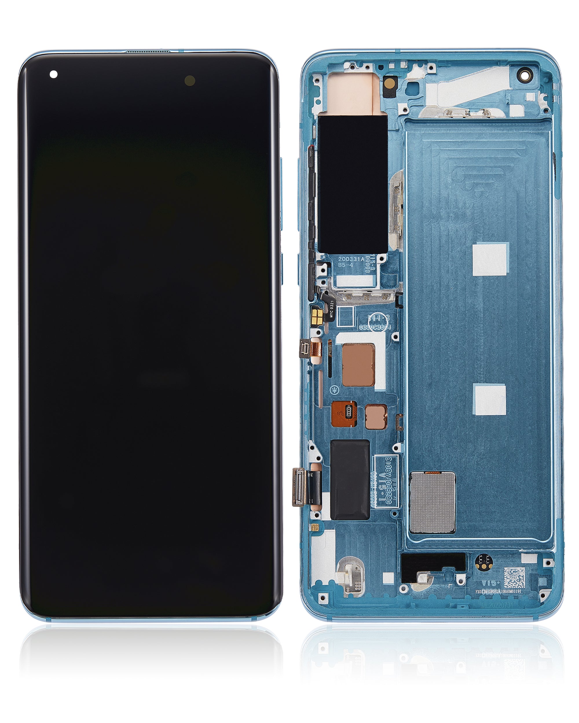 OLED Display with Frame for Xiaomi Mi 10 5G (Refurbished, Coral Green)