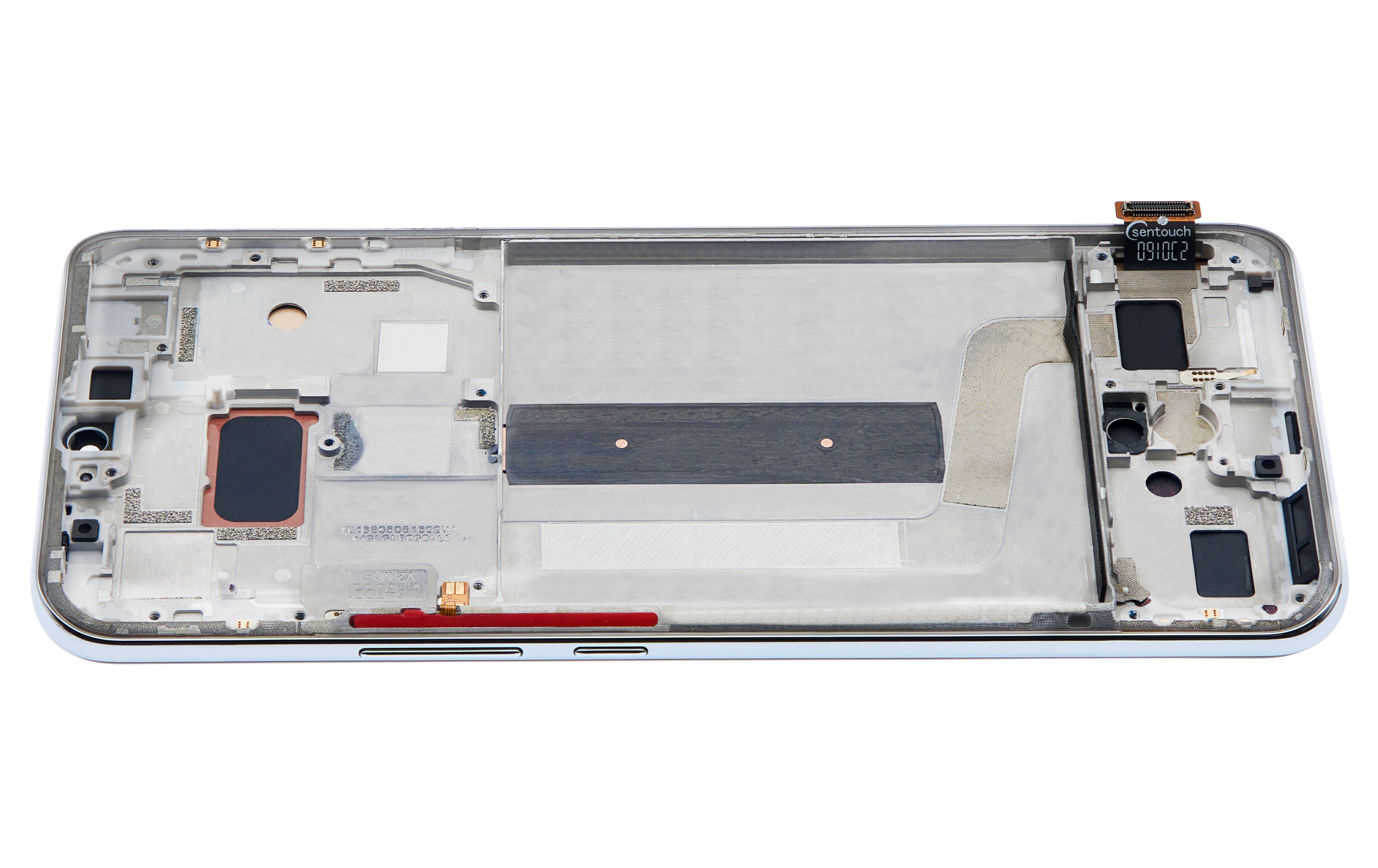 Aftermarket LCD-Display mit Rahmen für Xiaomi Mi 10 Lite 5G, Dream White (Incell