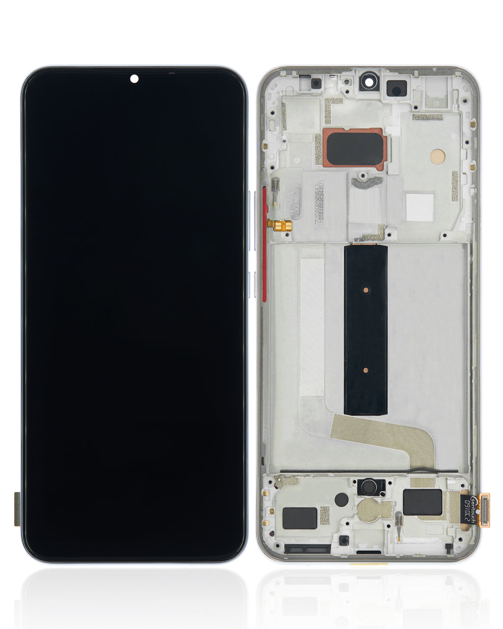 Aftermarket LCD-Display mit Rahmen für Xiaomi Mi 10 Lite 5G, Dream White (Incell
