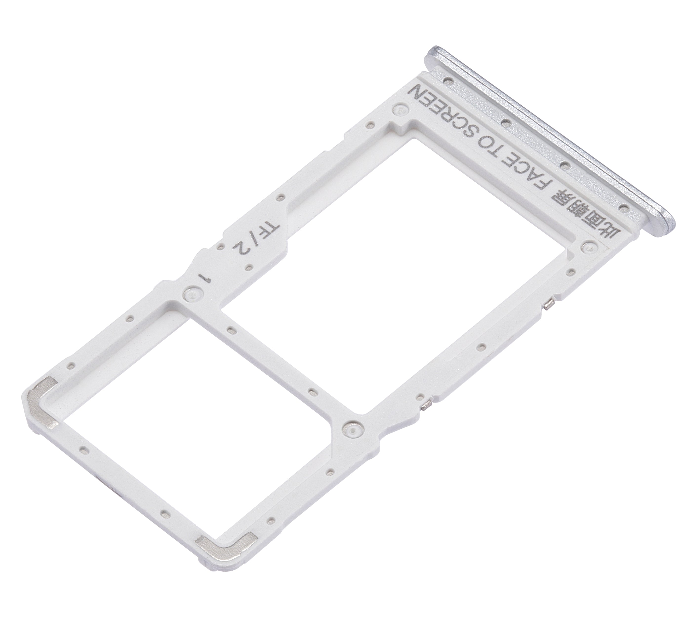 Dual SIM Card Tray for Xiaomi Redmi Note 10 5G (Chrome Silver)