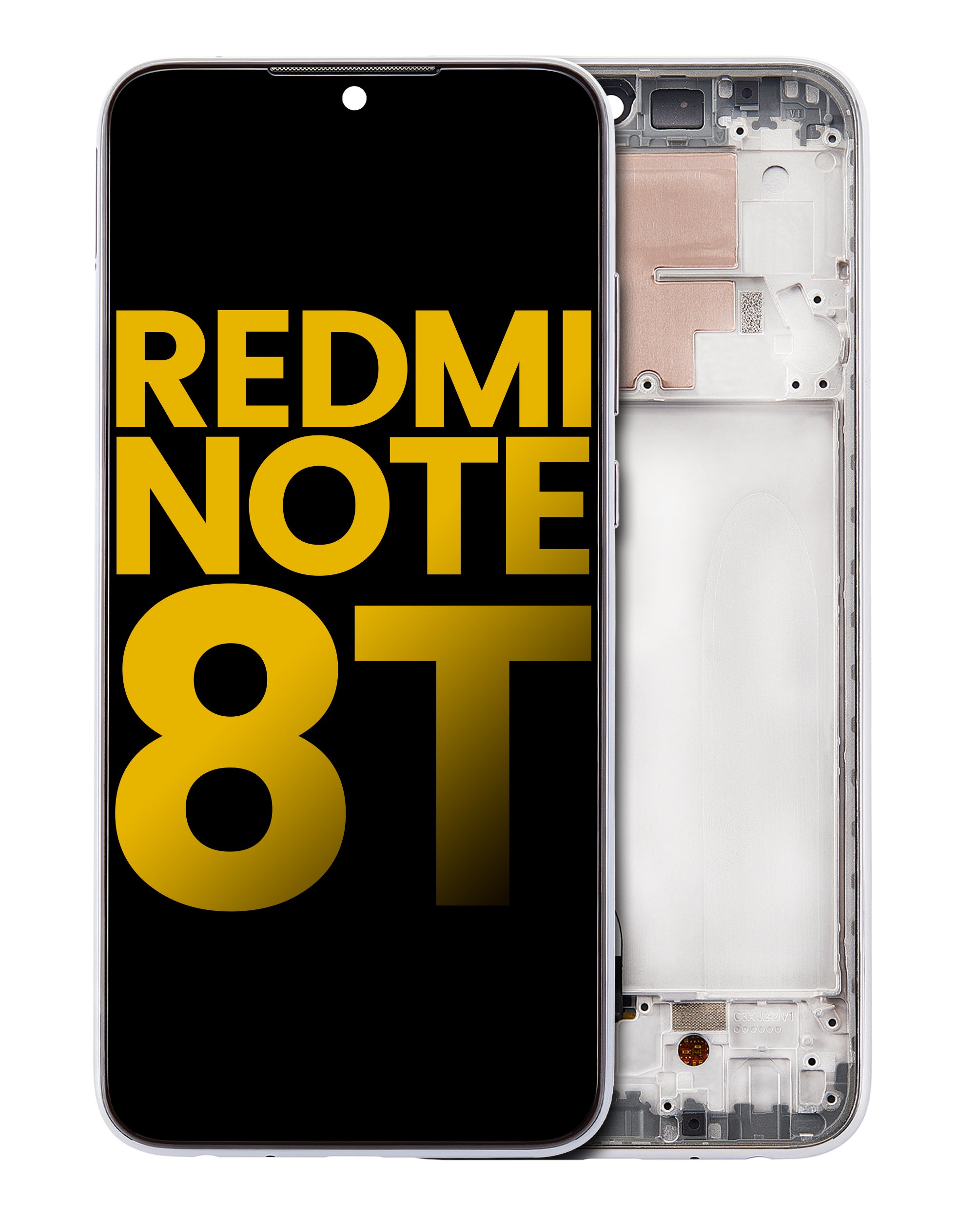 LCD Display with Frame for Xiaomi Redmi Note 8T (Refurbished) (Moonlight White)