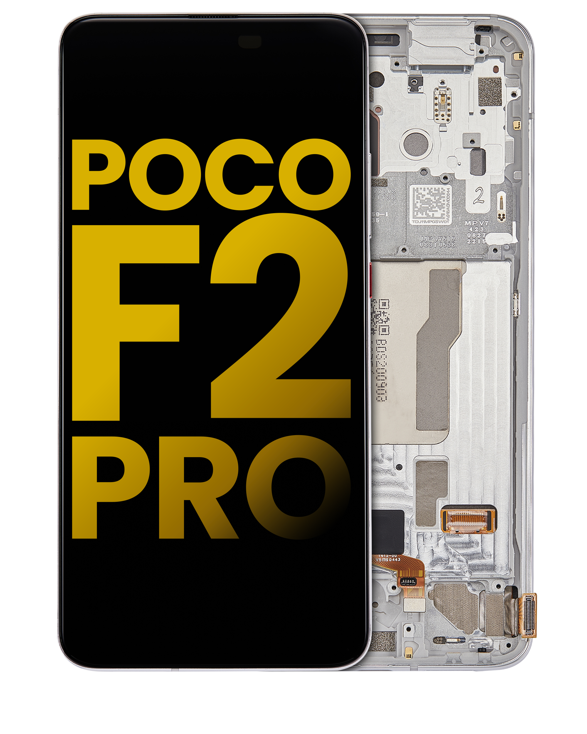 OLED-Display mit Rahmen Xiaomi Poco F2 Pro/Redmi K30 Pro Refurbished Weiß