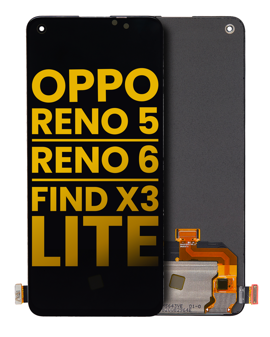OLED-Display ohne Rahmen für OPPO Reno 5/6/Find X3 Lite (Refurb) alle Farben