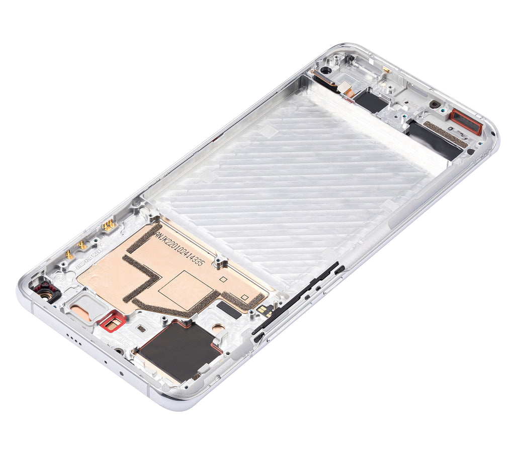 OLED-Display mit Rahmen für Xiaomi Mi 11 (Refurbished) (Cloud White)