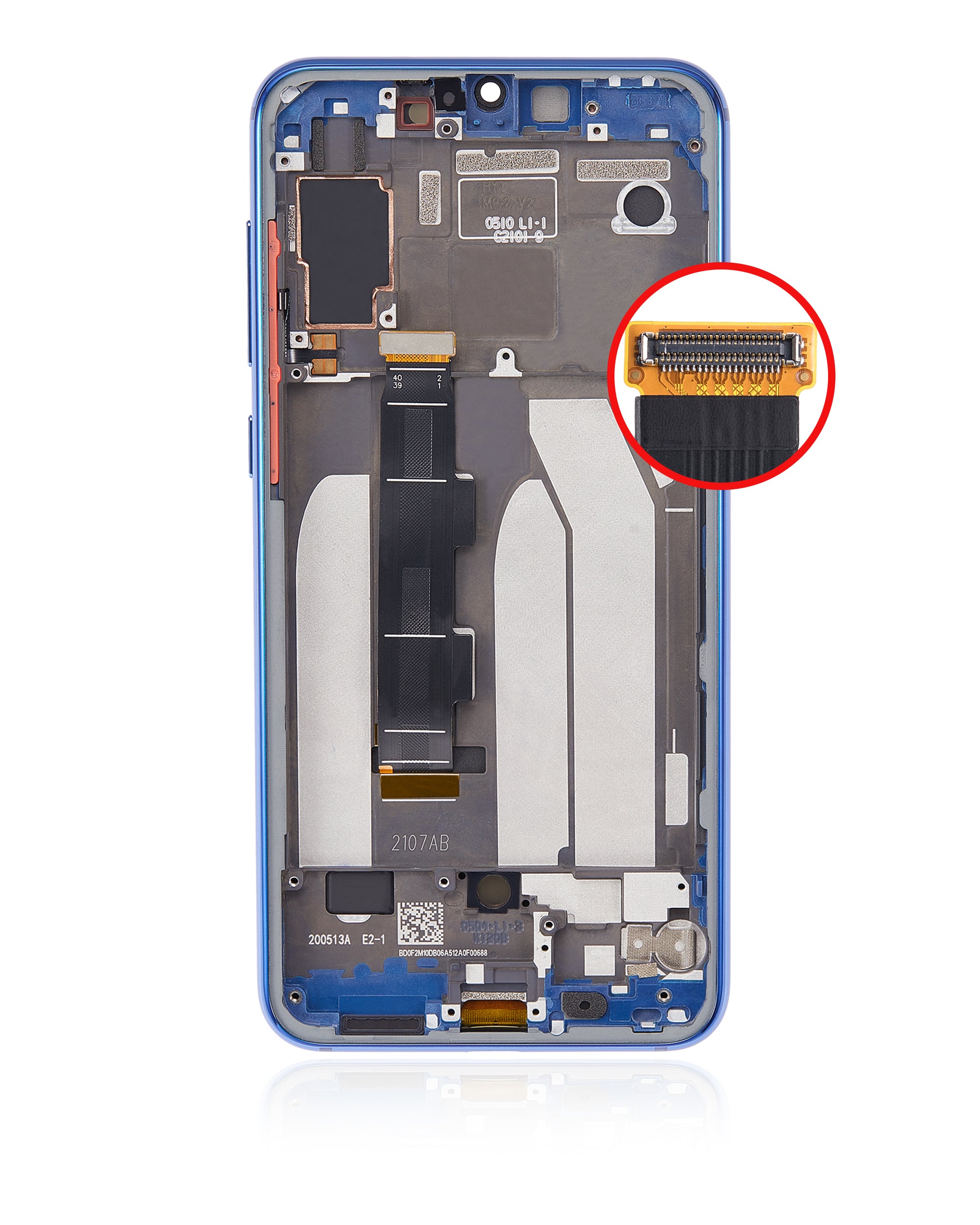 OLED-Display mit Rahmen für Xiaomi Mi 9 SE (Refurbished) (Blau)