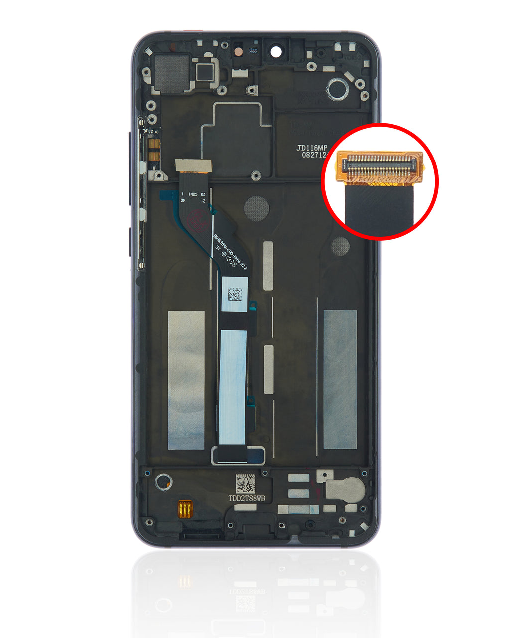 LCD Display with Frame for Xiaomi Mi 8 Lite (Refurbished) (Midnight Black)