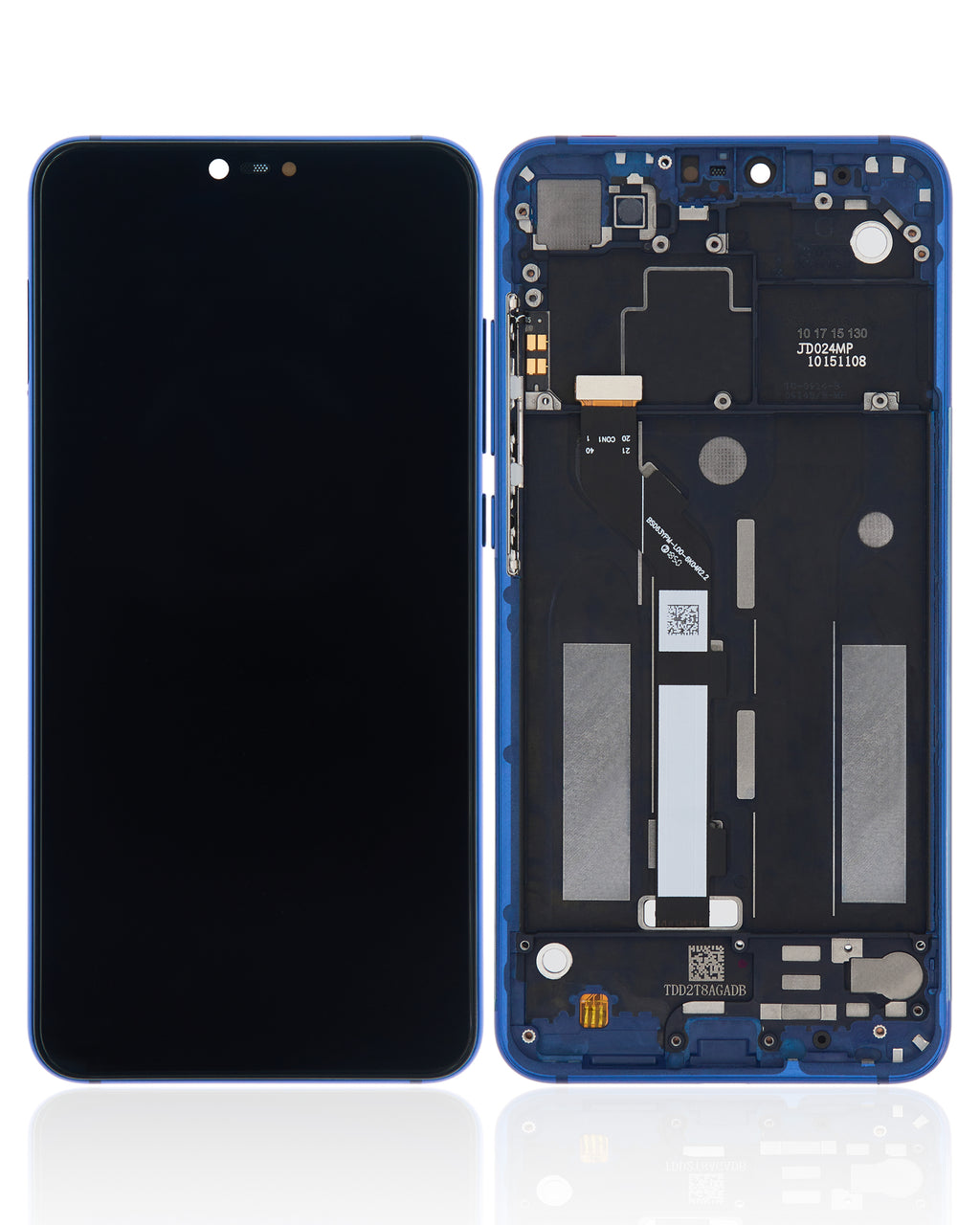 LCD Display with Frame for Xiaomi Mi 8 Lite (Refurbished) (Aurora Blue)