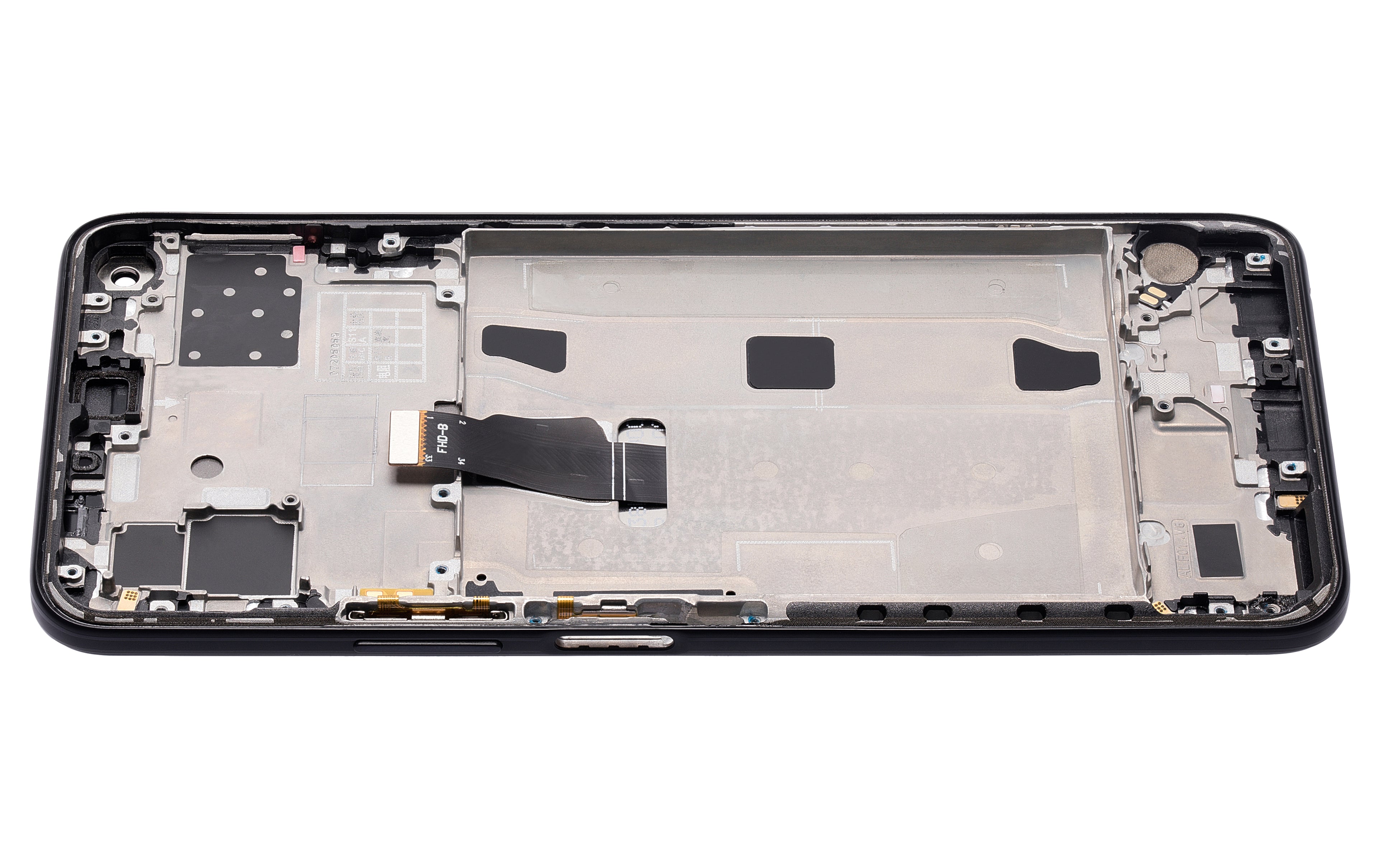 LCD-Display mit Rahmen für Huawei P40 Lite 5G (Refurbished) (Midnight Schwarz)