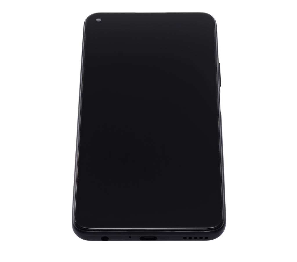 LCD-Display mit Rahmen für Huawei P40 Lite 5G (Refurbished) (Midnight Schwarz)