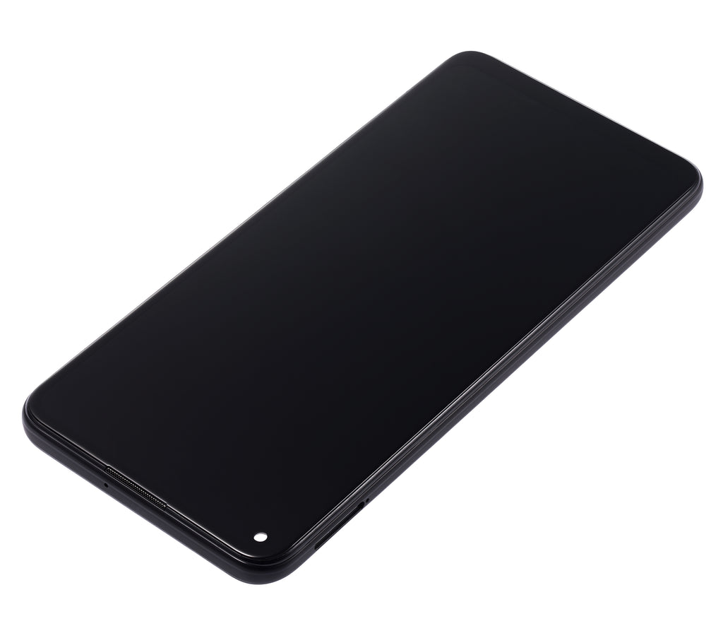LCD-Display mit Rahmen für Huawei P40 Lite 5G (Refurbished) (Midnight Schwarz)