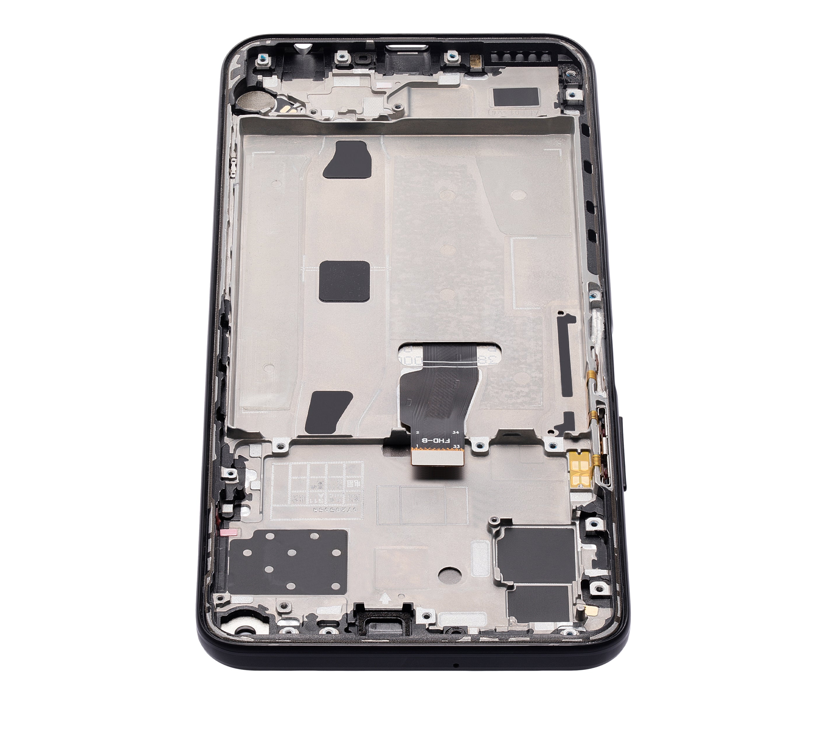 LCD-Display mit Rahmen für Huawei P40 Lite 5G (Refurbished) (Midnight Schwarz)