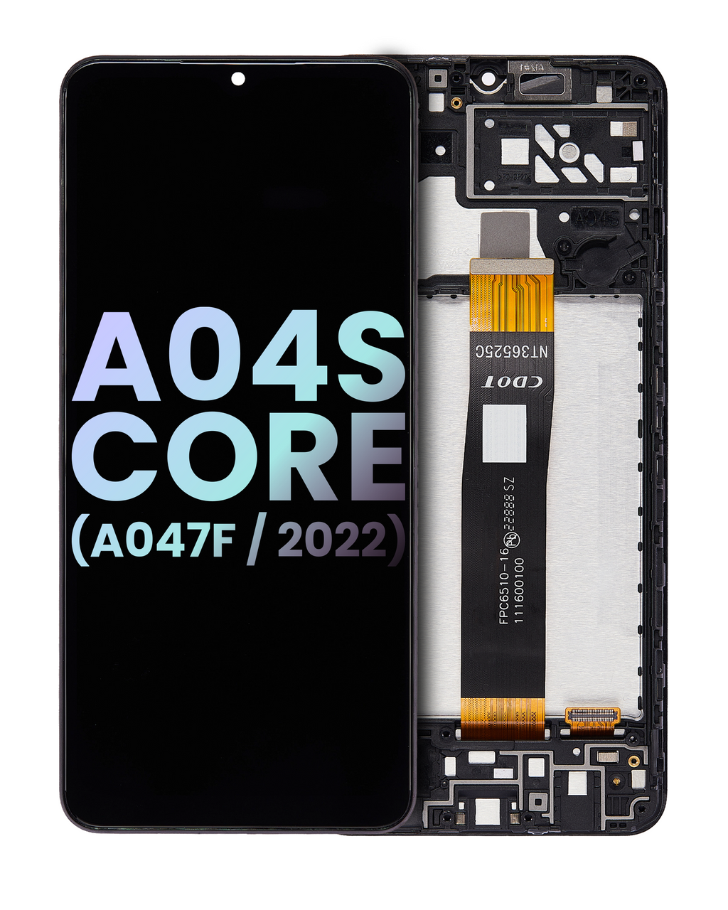 LCD Display with Frame for Samsung Galaxy A04S Core (A047 / 2022) (Service Pack) (Black)