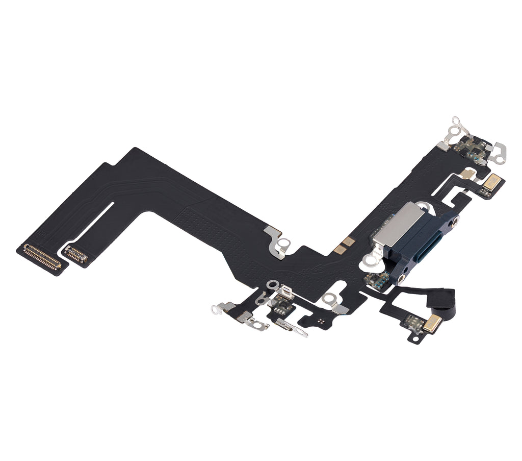 Charging Port Flex Cable for iPhone 13 Mini (Aftermarket Plus) (Blue)
