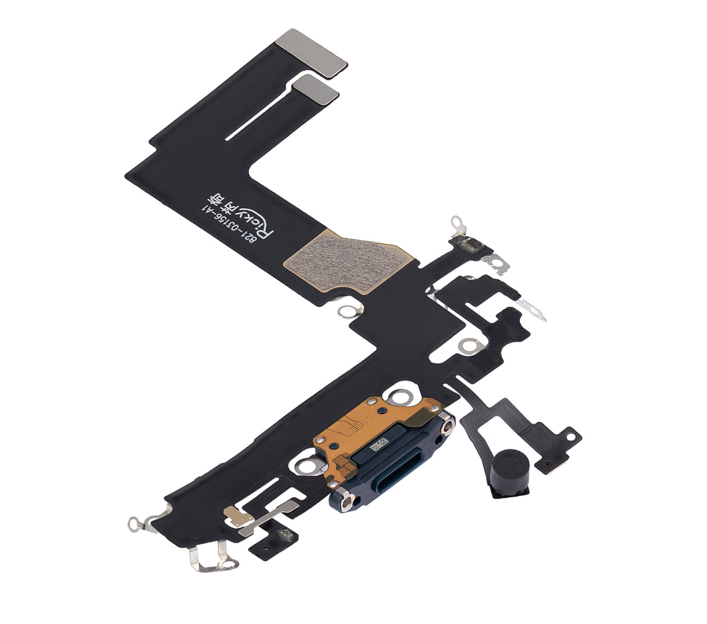 Charging Port Flex Cable for iPhone 13 Mini (Aftermarket Plus) (Blue)