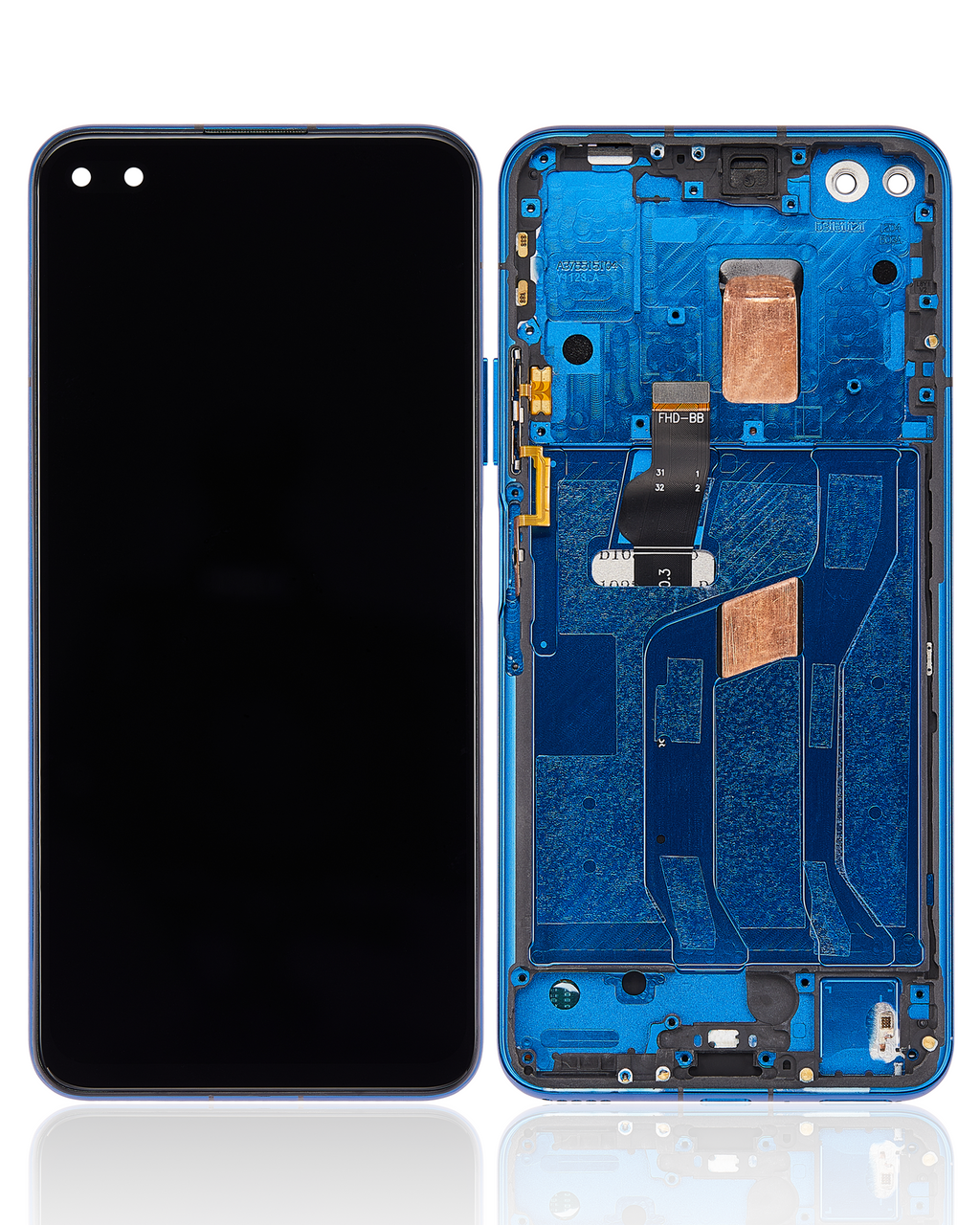 LCD Display with Frame for Huawei Nova 6 5G (Refurbished) (Blue)