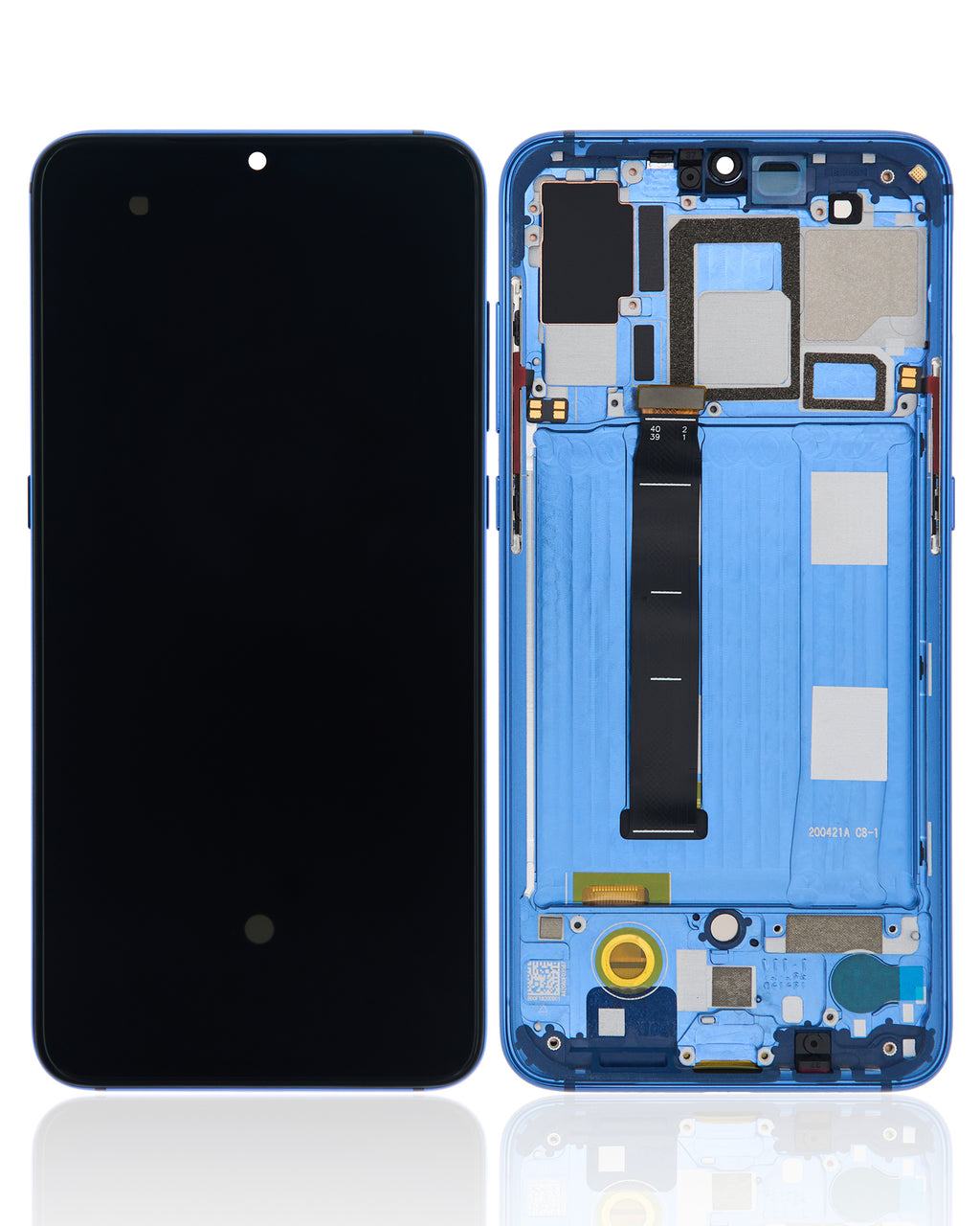 OLED-Display mit Rahmen für Xiaomi Mi 9 (Refurbished) (Ocean Blue)