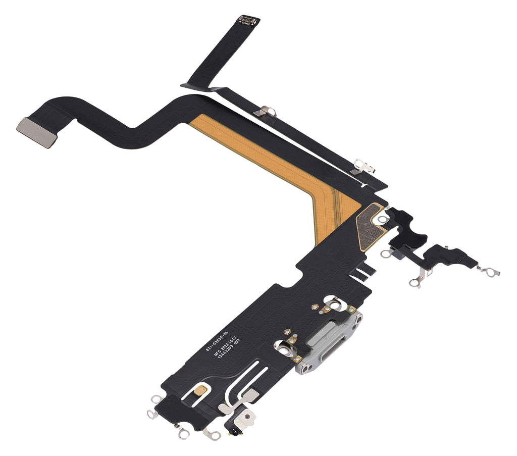 Ladebuchse-Flexkabel für iPhone 14 Pro Max (Premium) (Silber)