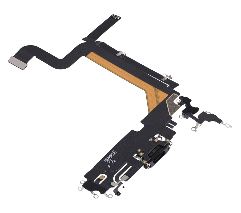 Flexible Charging Port Cable for iPhone 14 Pro Max (Premium) (Space Black)