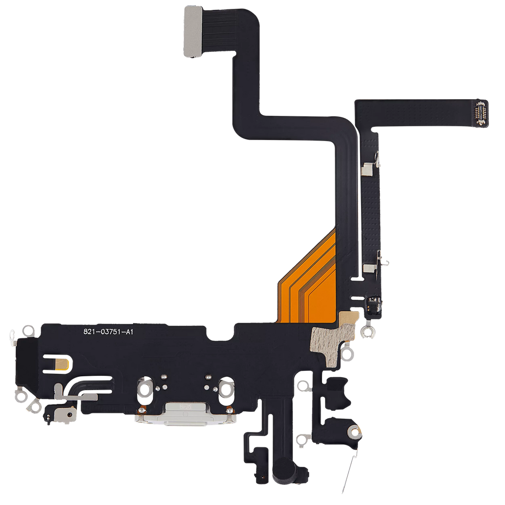 Ladebuchse-Flexkabel für iPhone 14 Pro (Aftermarket Plus) (Silber)