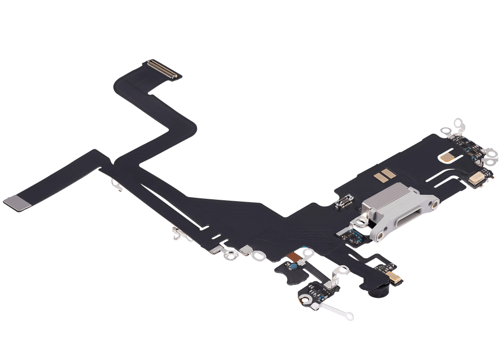 Ladebuchse-Flexkabel für iPhone 14 Pro (Aftermarket Plus) (Silber)