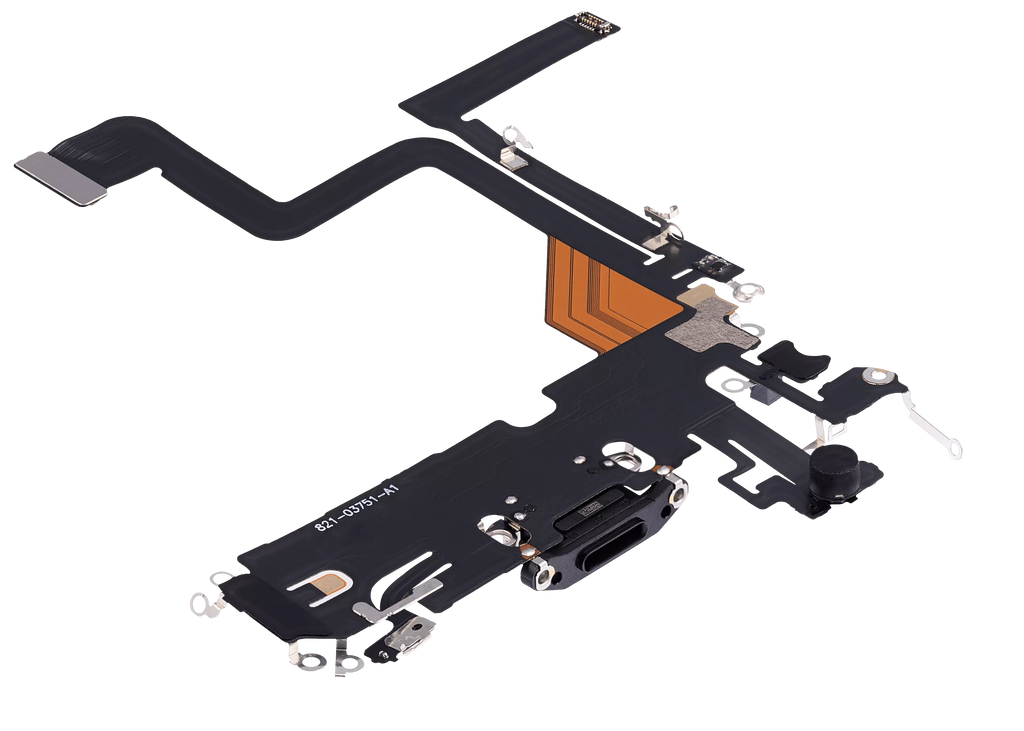Charging Port Flex Cable for iPhone 14 Pro (Aftermarket Plus) (Space Black)