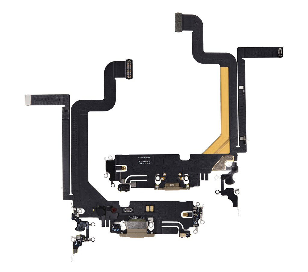 Charging Port Flex Cable for iPhone 14 Pro Max (Premium) (Gold)