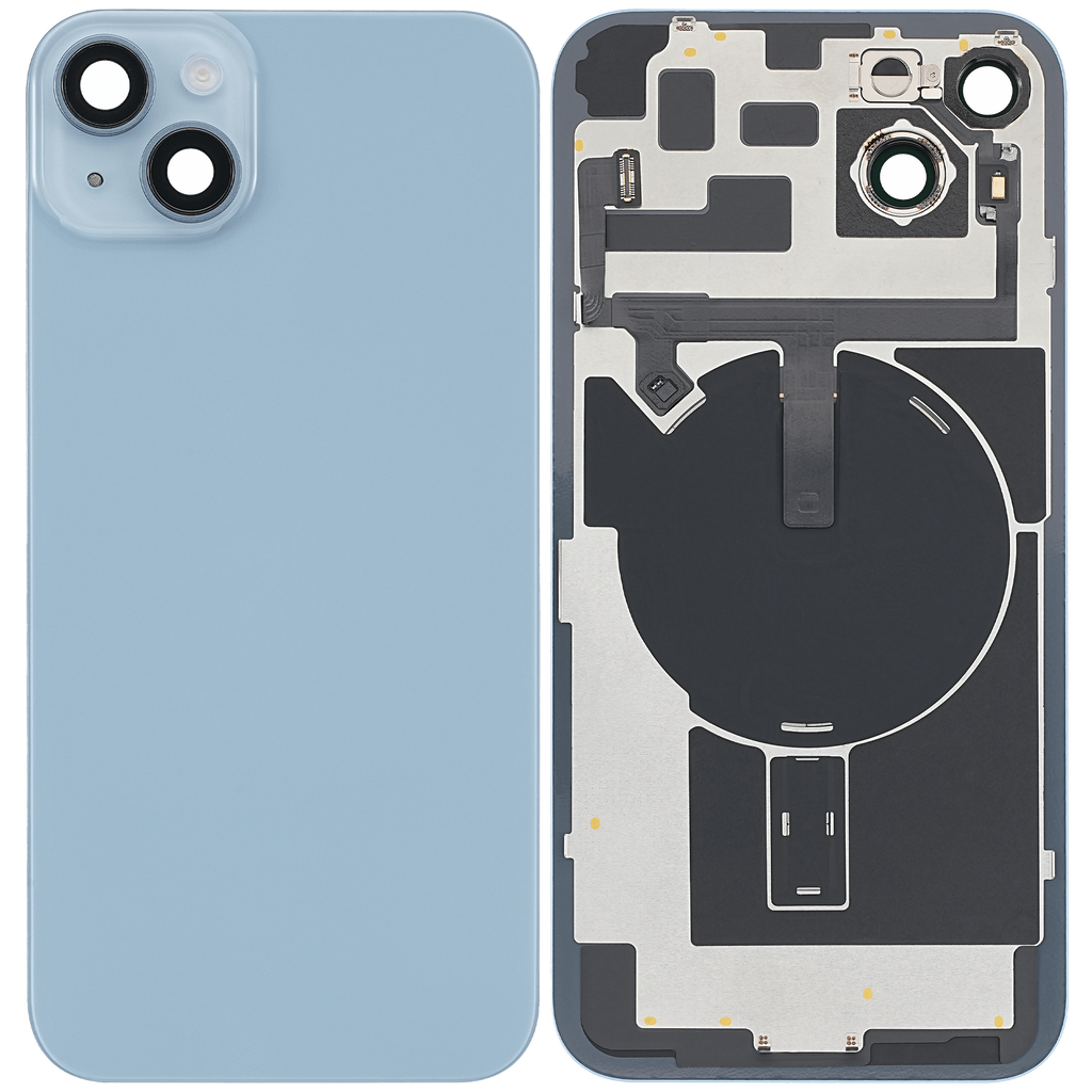 Backcover mit Stahlplatte mit Wireless NFC & MagSafe Magnet Pre-Installed für iPhone 14 Plus (gebrauchter OEM-Ausbau, Qualität A (Blau)