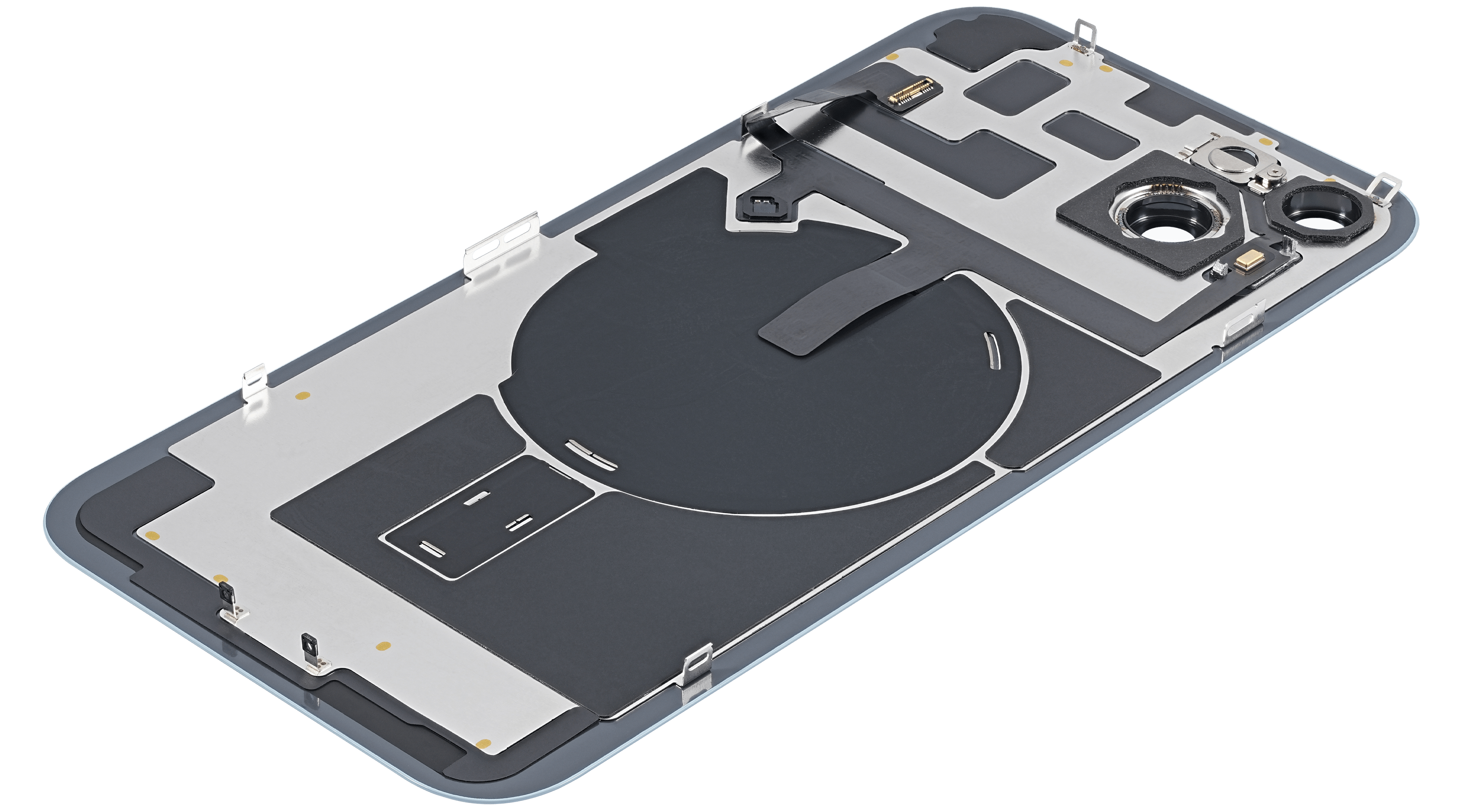 Backcover mit Stahlplatte mit Wireless NFC & MagSafe Magnet Pre-Installed für iPhone 14 Plus (gebrauchter OEM-Ausbau, Qualität A (Blau)