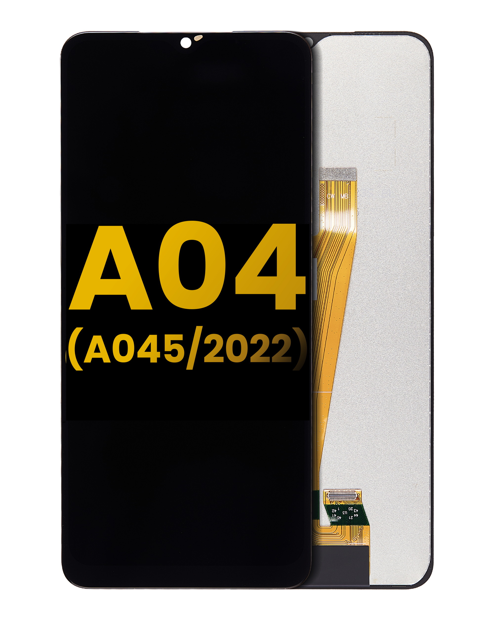 LCD-Display ohne Rahmen für Samsung Galaxy A04 (A045) - wiederaufbereitet - alle