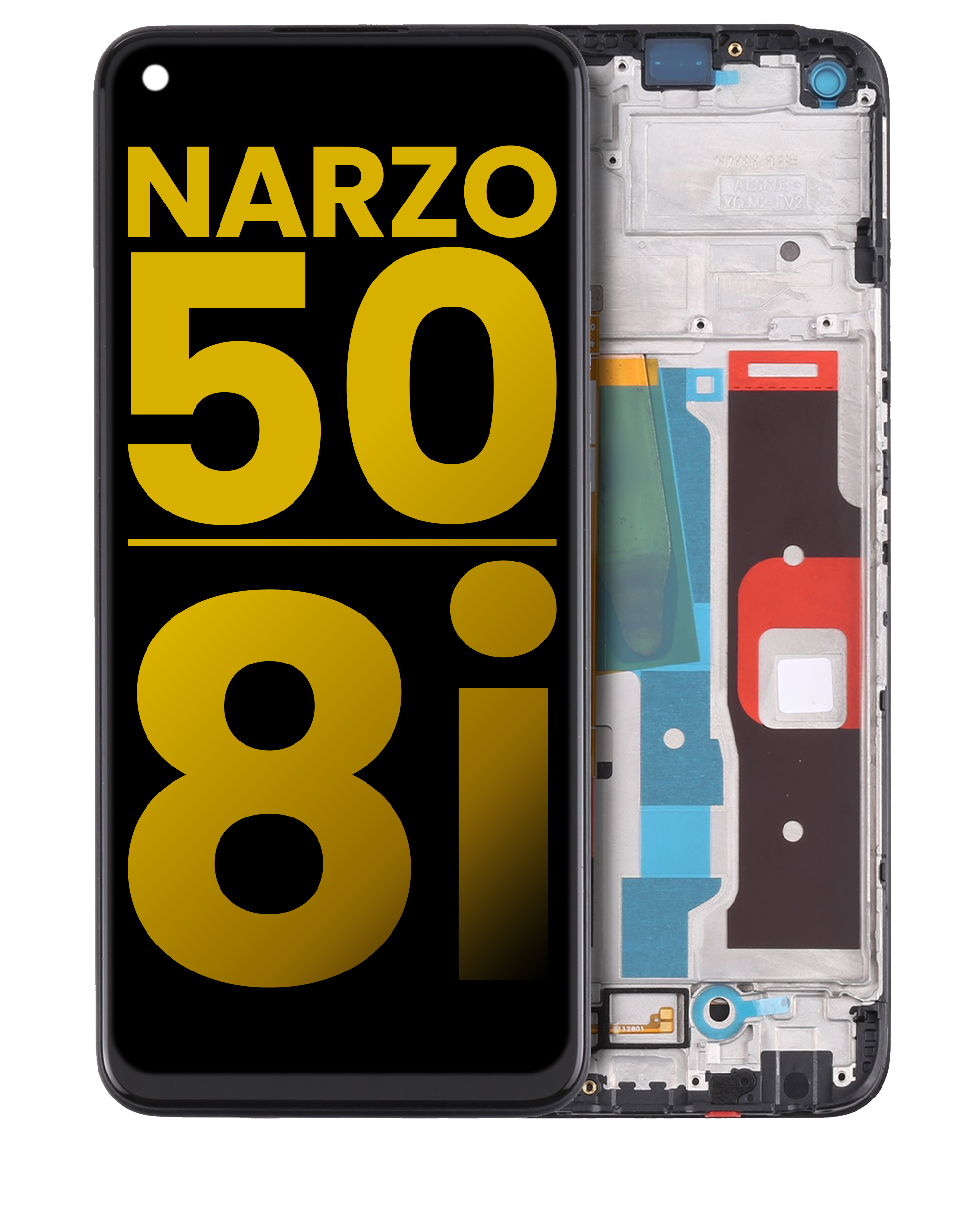 LCD Display with Frame for Realme Narzo 50 / Realme 8i (Refurbished) (All Colors)