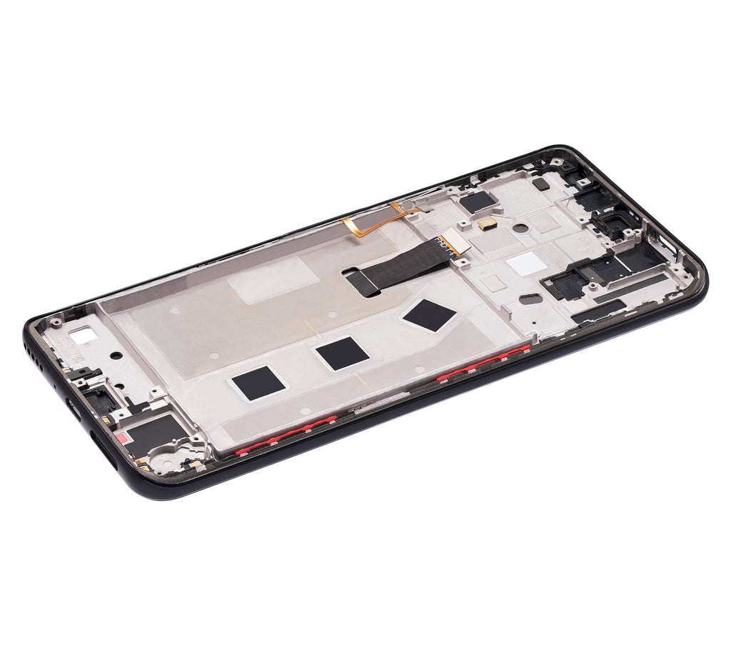 LCD-Display mit Rahmen für Honor X10 5G (Refurbished, Schwarz)