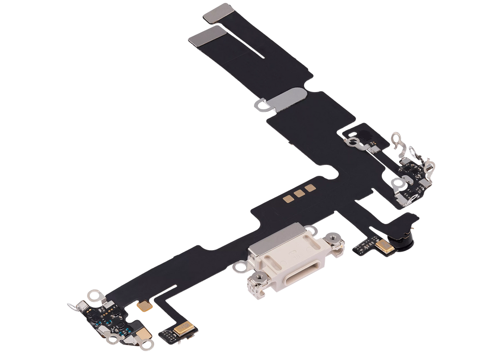 Charging Port Flex Cable for iPhone 14 Plus (Aftermarket Plus) (Starlight)