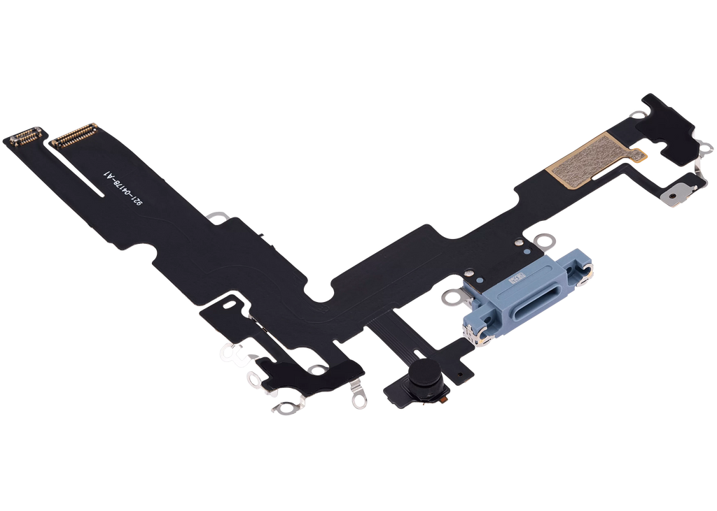 Charging Port Flex Cable for iPhone 14 Plus (Aftermarket Plus) (Blue)
