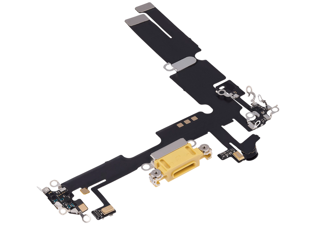 Charging Port Flex Cable for iPhone 14 Plus (Aftermarket Plus) (Yellow)