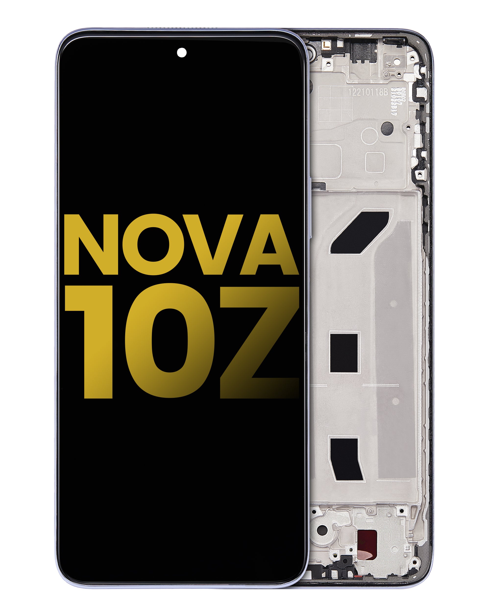 LCD-Display mit Rahmen für Huawei Nova 10z (Refurbished) (Silber)