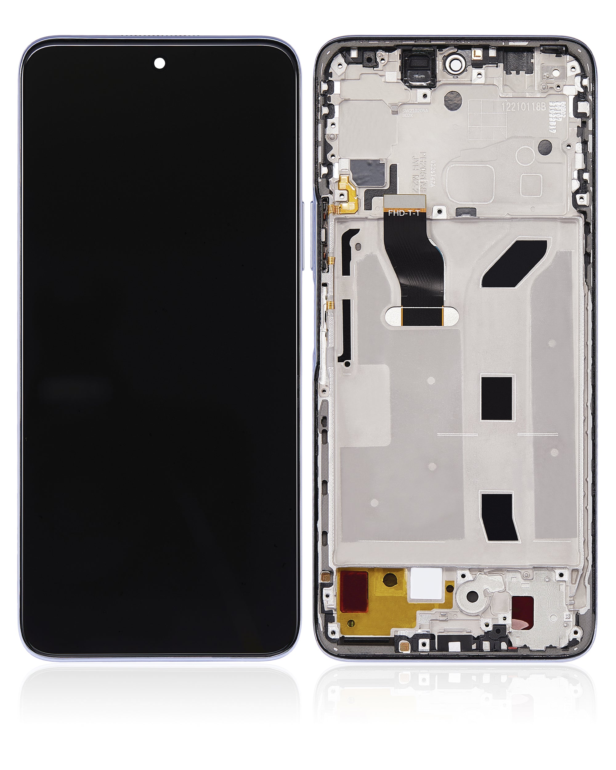 LCD-Display mit Rahmen für Huawei Nova 10z (Refurbished) (Silber)