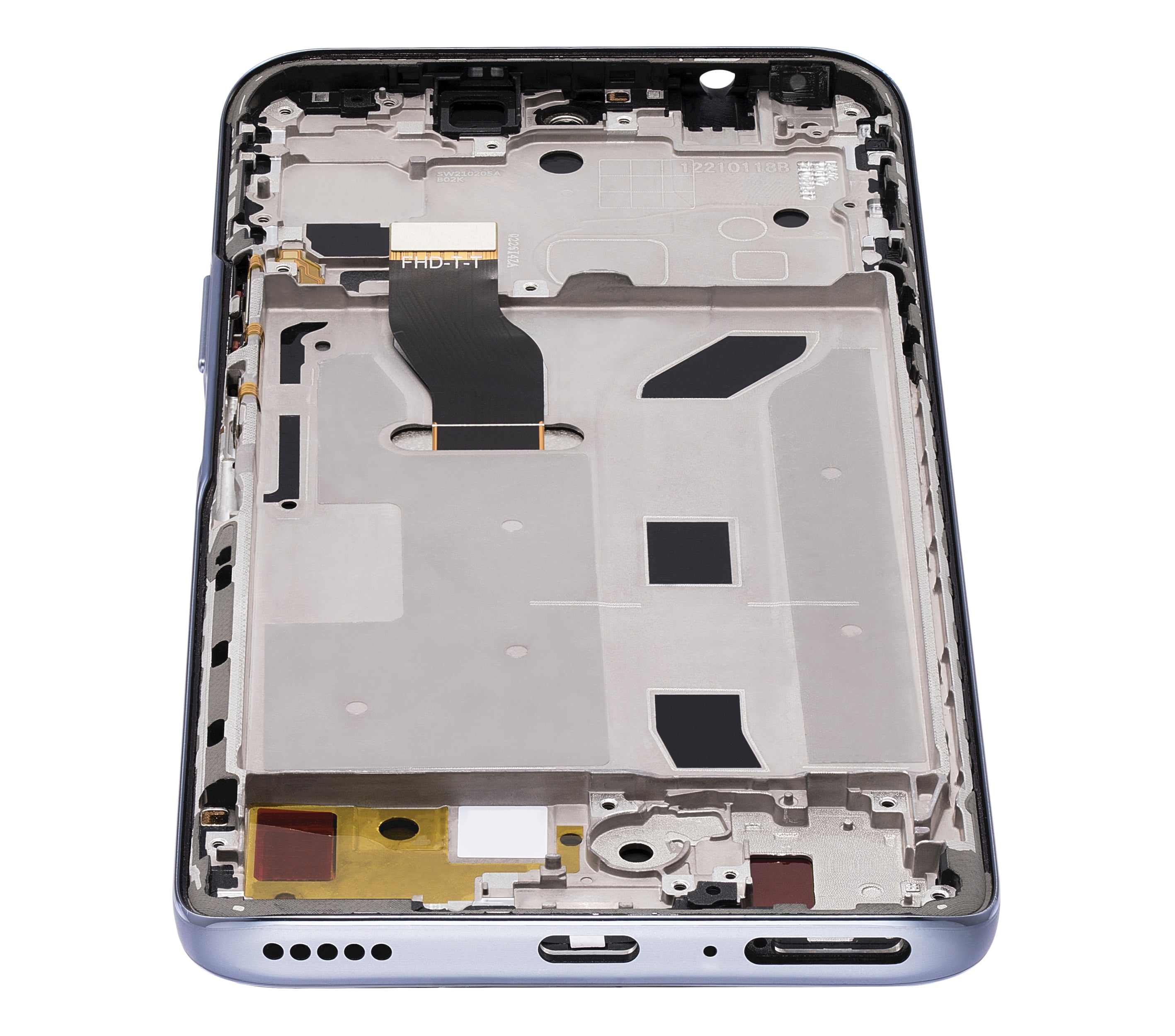 LCD-Display mit Rahmen für Huawei Nova 10z (Refurbished) (Silber)